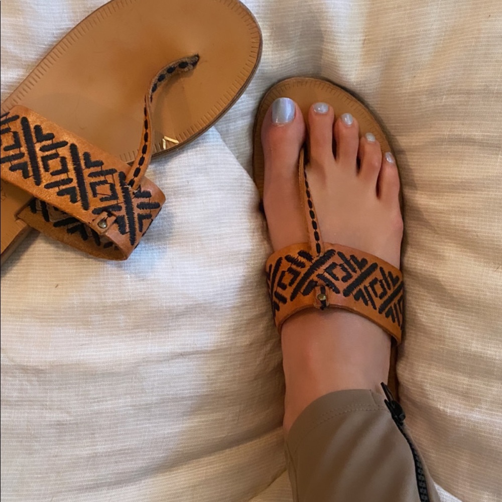Joíe leather detailed sandals